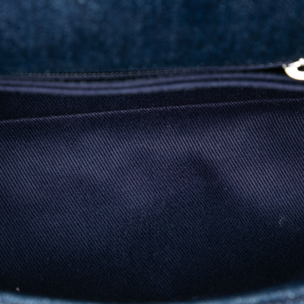 Pre-Loved Chanel Small Quilted Denim Coco Top Handle Bag - Picture 4 of 7
